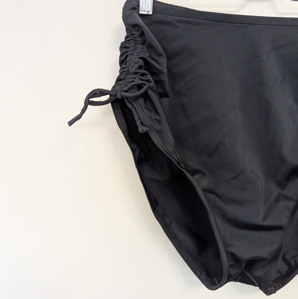 Ruby Ribbon Ruched‎ High Rise Swim Bottom Full Coverage - Picture 4 of 9